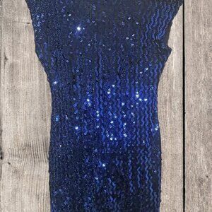 Vintage Glen Rob blue sequin dress 5/6 juniors